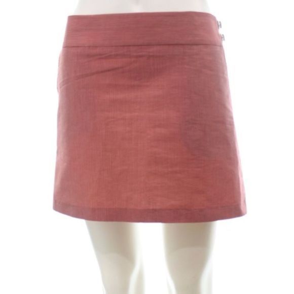 CHAIKEN RED PINSTRIPE SKIRT SIZE 6 - Picture 1 of 7